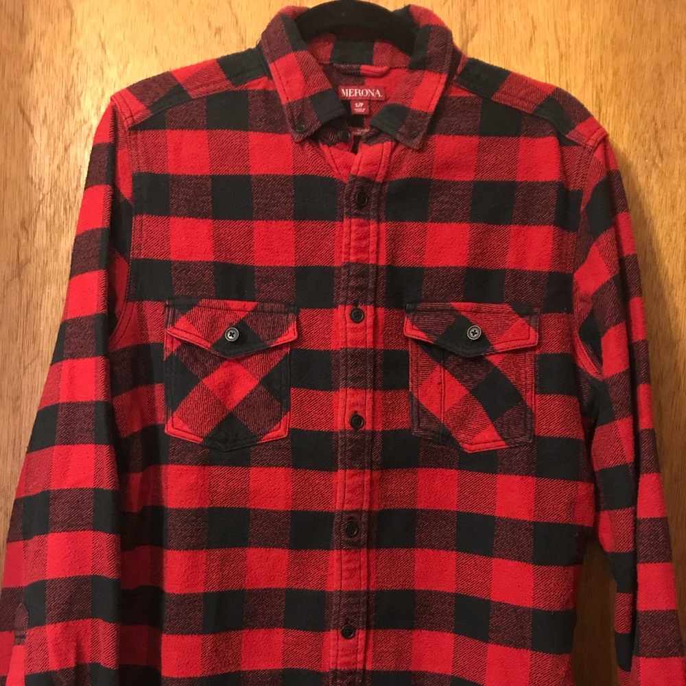 Black and red plaid shirt